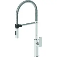 Paffoni Candy Keukenmengkraan 3/8 inch flexibele slang 1 kraangat Chroom glans
