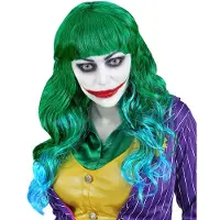 Widmann Mooie pruik evil joker lang haar