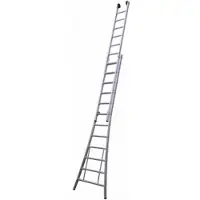 Little Jumbo Opsteekladder PRO 2x18 met toprollen 4,75/8,50m - 1250300218