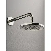 Hotbath Cobber M441W Hoofddouche 20cm Met Wandarm Chroom - Messing - Kranen, Douchekranen, Hoofddouches - 8719638614030 - Kranen, Douchekranen, Hoofddouches