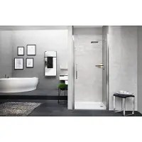 Novellini Young 2.0 Douchedeur voor nis 80x200 cm Mat Zwart/Helder Glas