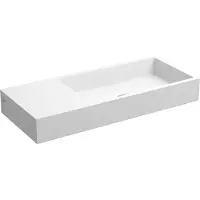 Clou Mini Wash Me fontein met voorbewerkt kraangat links aluite B45xH6xD19cm