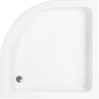Wisa Cadiz S douchebak kwartrond 90x90x8 cm met potenset Wit