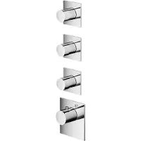 Hotbath Mate MHRQ3 High Flow Thermostaat Met 3 Stopkranen Chroom - Kranen, Douchekranen, Inbouw Douchekranen - 8719638615815 - Kranen, Douchekranen, Inbouw douchekranen