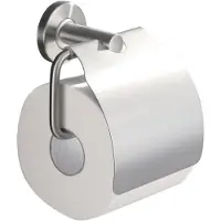 Wiesbaden 304 toiletrolhouder met klep RVS