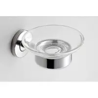 Mueller 304 zeepschaalhouder met glas RVS