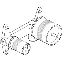 Ideal standard inbouwdeel voor 2 gats wandkraan chroom A5948NU