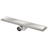 Van den berg douchegoot 60cm met zijuitlaat gesloten design RVS
