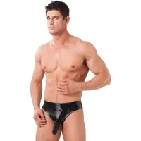 Rimba - Latex Herenslip Met Penis Sleeve - Maat XL