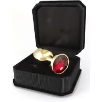 Rimba - GOUDEN Buttplug KLEIN met kristal, massief (unisex)