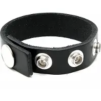 Rimba - Penis Strap - Cockring Van Leer - Met Drukknopen - Extra Stevig Leer