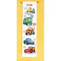 Vervaco borduurpakket PN0014800 cars, groeimeter/meetlat