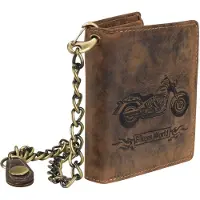 Green Burry GREENBURRY portemonnee Vintage Wallet With Chain Brown Bike bruine