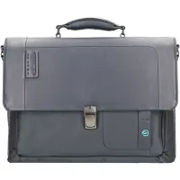 Piquadro P16 aktetas 41 cm met laptopvak grijs