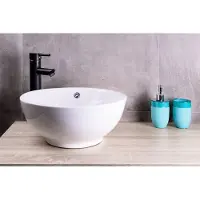 Saniclear Rema waskom set incl. hoge kraan zwart