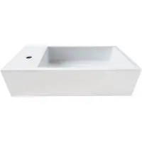Saniclear Alaska solid surface fontein 40x22cm links