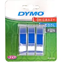 Dymo LETTERTAPE ROL 9MMX3M BLAUW - 3 stuks