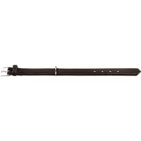 Hunter Halsband Softie kunstleer 28 mm 32 - 40 cm bruin/zwart