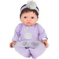 Tiny Treasures Puppe m. Dunkles Haar - Bunny Outfit - - One Size - Puppen