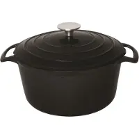 Vogue Ronde Braadpan Zwart 4ltr | Ø23,5cm