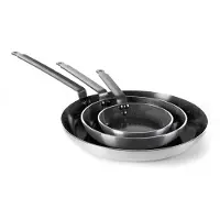 Hendi Koekenpan Aluminium Marmer antiaanbaklaag 3, Pan + steelpan, Grijs