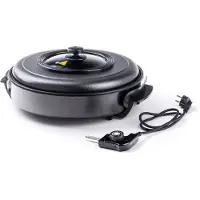 Hendi elektrische partypan, 500x190mm, Pan + steelpan, Zwart