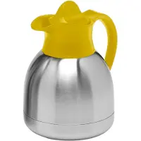 Cater-Profi isoleerkan thermoskan RVS met gele schroefdop 1L rvs RVS Thermosfles