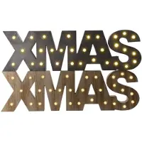 Lumineo Kerstlamp Xmas Zwart / Naturel 58 X 4 X 17 Cm