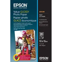 Epson Value Glossy Photo Paper - 10x15cm - 20 Vellen