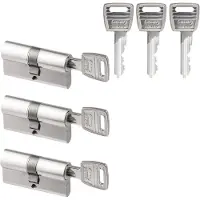 Nemef Dubbele europrofielcilinder 111/9 | 2 sleutels | per 3 | gelijksluitend | blister | 61 mm - 9011109296