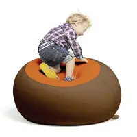 Terapy Stanley Zitzak - Bruin / Oranje - 70cm x 70cm x 60cm - Zacht Rekbaar Katoen