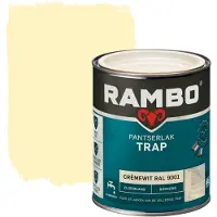 Rambo pantserlak trap dekkend zijdeglans cremewit 750 ml