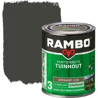 Rambo Pantserbeits Tuinhout Transparant Zijdeglans 1218 Antraciet 0,75 Ltr