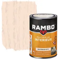 Rambo pantserlak interieur transparant zijdeglans whitewash 1,25 liter