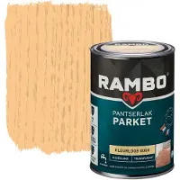 Rambo pantserlak parket transparant zijdeglans kleurloos 1,25 liter