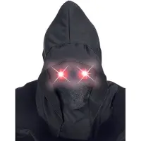 Finidi Gezichtsmasker Met Kap En Lichtgevende Rode Ogen