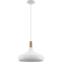 Eglo Moderne Hanglamp Sabinar 40cm Wit Met Houtbruin