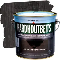 Hermadix Hardhoutbeits Transparant Zwart 2,5 LTR