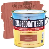 Hermadix Tuindecoratiebeits Transparant Zweeds Rood 761 2,5 LTR
