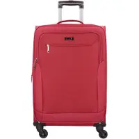 D & n lederwaren Trolley lichtgroen / rood