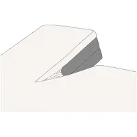 Kayori Split Topper Hoeslaken Shizu Offwhite (Percal)-160 x 200 cm