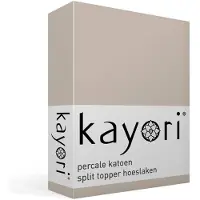 Kayori Split Topper Hoeslaken Shizu Zand (Percal)-180 x 200 cm