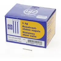 Bouwsales RVS nagels plat geruite kop 1.6 x 25mm 1kg