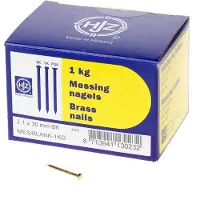 Bouwsales Messing nagels bombe kop 2.1 x 30mm 1kg