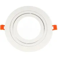 LED line Inbouwspot Aluminium, Rond, Kantelbaar, AR111, Mat Wit