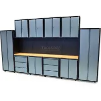 HBM premium werkplaatssysteem, 16-delig, grijs