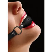 Ouch! Ouch Ball Gag met Gaten – Zwart
