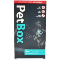 PetBox Kat Vlo. Teek & Worm - Anti vlo - teek- worm - 1-2 Kg Small
