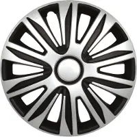 Carpoint Wieldoppen Nardo 16 Inch Abs Zilver/zwart Set Van 4