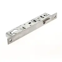 Nemef 9620 Loopslot | DM25mm | krukgat 8mm | voorplaat RVS 24x245mm rechthoekig | zamac vernikkelde dagschoot | DR 1+3/2+4 - 9962107001